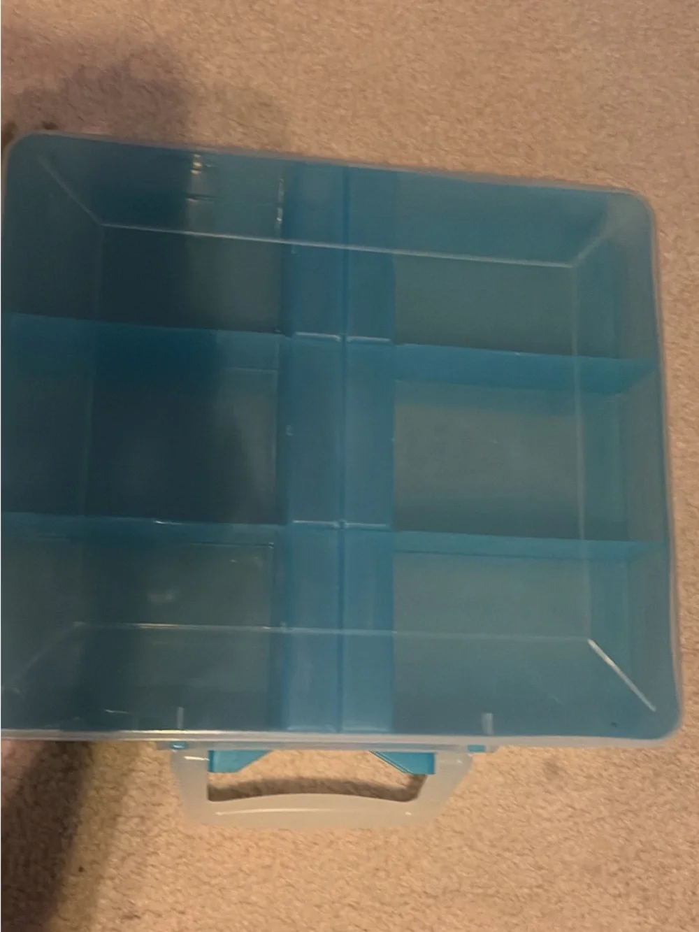 Blue Plastic Compartment Organizer - Home Storage
